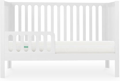 Newton Baby Galileo Standard Crib, Solid Beech Wood in White Color, 3-in-1 Convertible Crib with Toddler Bed Conversion Kit, Ultra-Safe Non-Toxic Finish