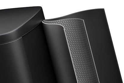 Garvee 13 Gal (50L) and 2.6 Gal (10L) Metal Trash Can Combo Set, Rustproof Garbage Can with Lid, Step-on Trash Bin with Inner Bucket, Rear Handle, Black