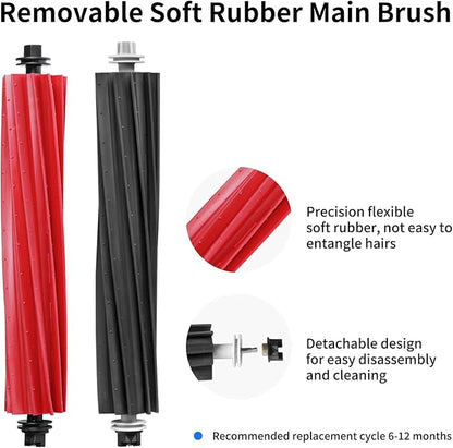 23 PCS Accessories Kit Compatible with Roborock S8 Pro Ultra Robot Vacuum Cleaner,6 Side Brushes,4 HEPA Filters,4 Dust Bags,1 Cleaning Brush,2 Main Brushes,4 Mop Pads,2 Tools