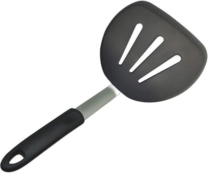 Silicone Turner, Perfect Pancake Flipper and Egg Turner, Heat Resistant Rubber Spatula Wide for Large Food