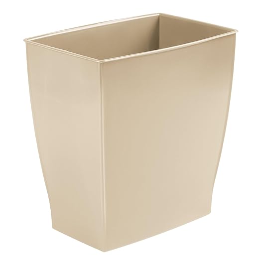 iDesign Small Bathroom Trash Can, Ideal for Primary and Guest Bathroom or Office, Brown, Made in USA