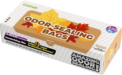 Odor Sealing Small Trash Bags Home & Food Use M-220 Count Disposable Bags, Durable and Unscented (Color:Brown)
