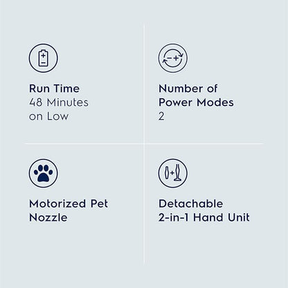 Electrolux Ergorapido Pet Cordless 2-in-1 Vacuum Cleaner with Motorized Pet Nozzle for Easy Pet Hair Removal, 48-Minute Run Time, 2 Power Modes, Chili Red