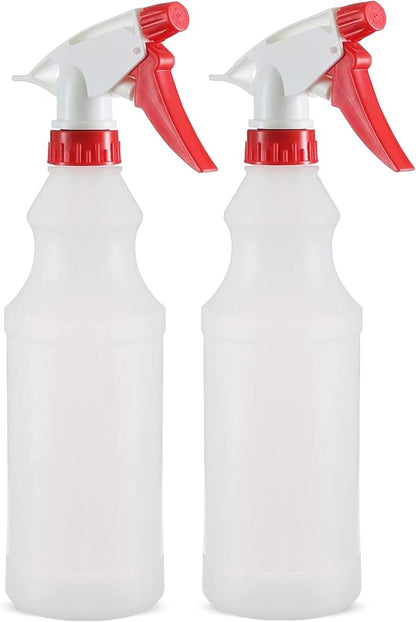 DilaBee Plastic Spray Bottle (2 Pack) - 16oz Empty Spray Bottles for Cleaning, Gardening & Grilling - Leakproof & Adjustable Nozzle Water Spray Bottle - Heavy Duty & BPA Free Plastic Spray Bottles