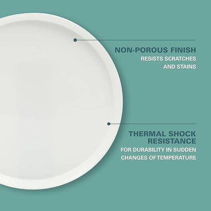 Gibson Home Modern Opal (Service for 4) 16 Piece Glass Chip Resistant Dishes Double Plates and Bowls Lightweight Dinnerware Set