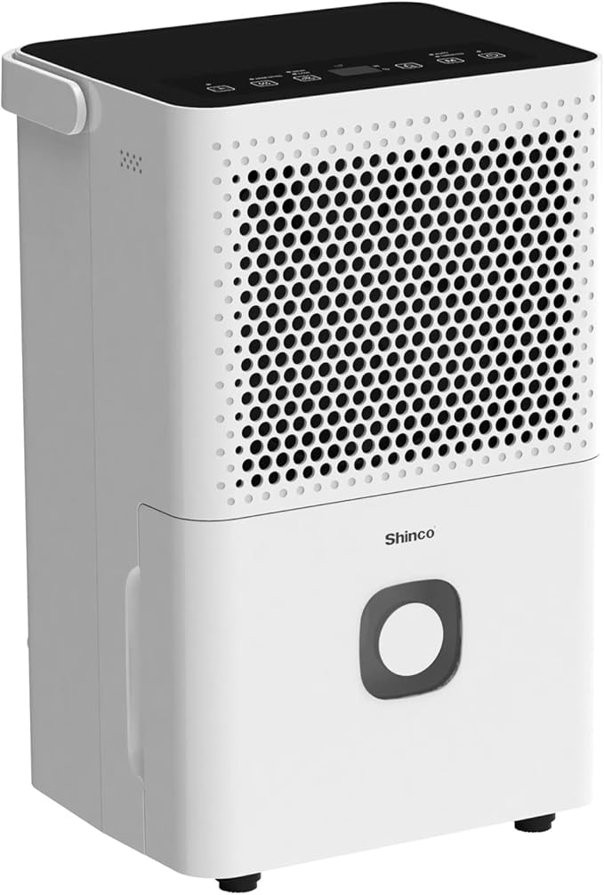 Shinco 30 Pints Dehumidifier for Home and Basements, 1500 Sq.Ft Dehumidifiers with Drain Hose, Auto or Manual Drainage, Auto Defrost, Quietly Remove Moisture, Activated Carbon Filter, 24HR Timer