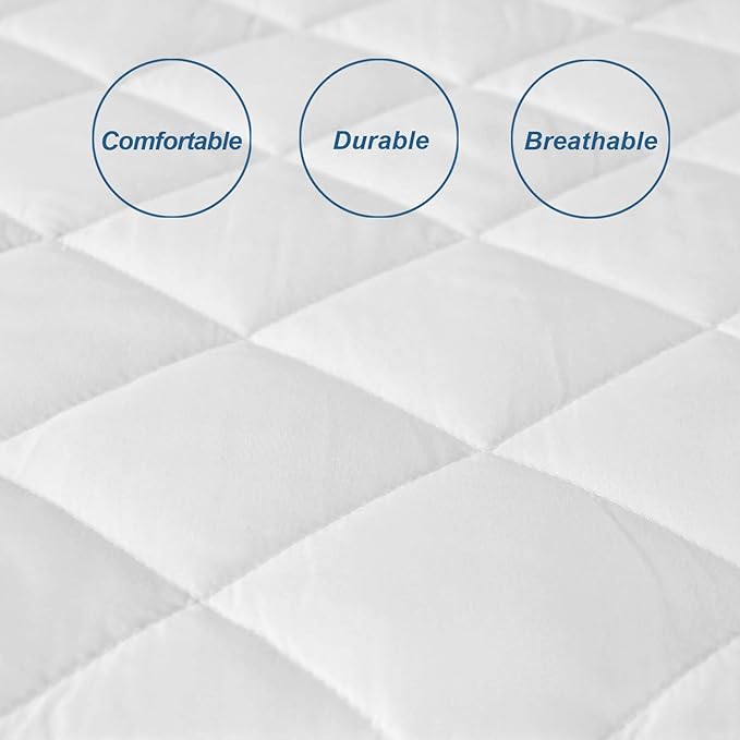 RV Short Queen Mattress Topper Pad Protector Waterproof, Absorbent 60" x 75" Mattress Pads Quilted Fitted Mattress Protector, Short Queen Mattress Cover for RV Queen Bed, Deep Pocket fit up to 18 Inch