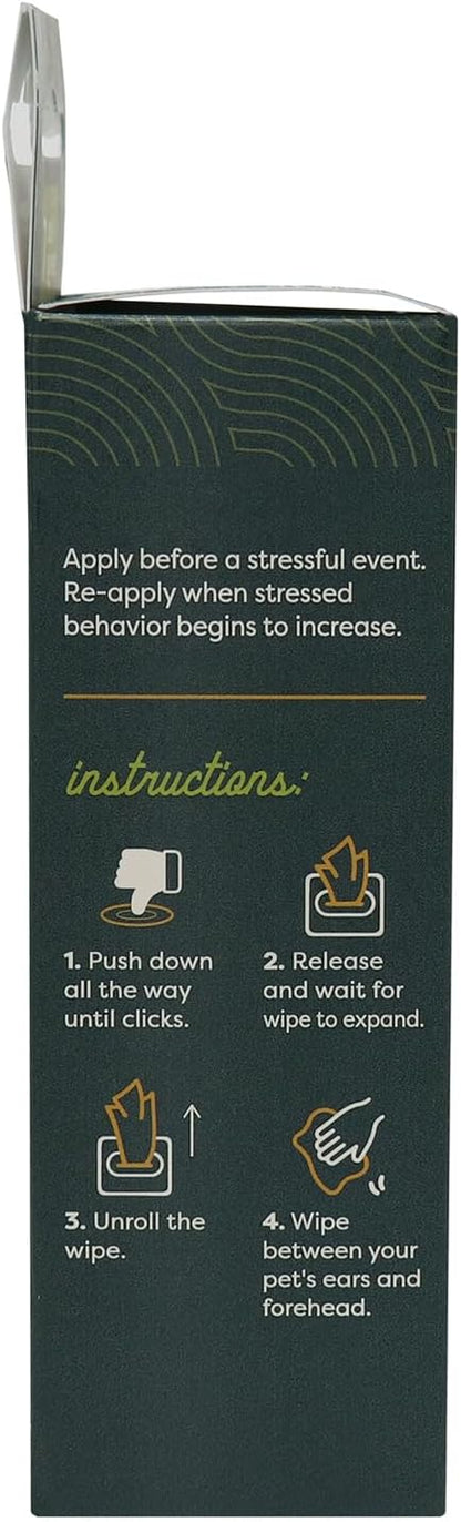 ALZOO Calming Wipes with Pheromones for Cats and Dogs, On The Go Wipes Helps Reduce Stressful Behavior, 0.15 Ounce
