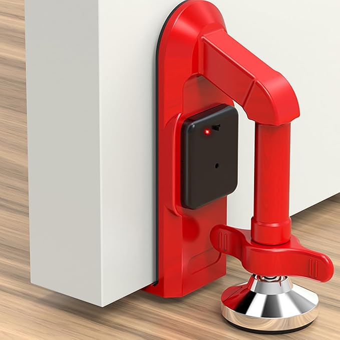 Portable Alarm Door Stopper, New Door Stop Alarm, Portable Travel Anti Theft Door Blocker, Door Stoppers Security, for Hotel Room Apartment Travel Safety