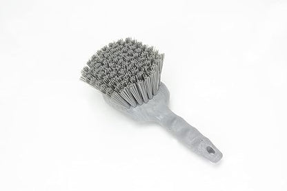 SPARTA 40541EC23 Plastic Scrub Brush, Utility Brush, Kitchen Brush With Hanging Hole For Cleaning, 8 Inches, Gray