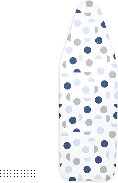 Encasa XO Ironing Board Cover and Pad 42"x14" - Thick 3mm Felt Padding, Drawstring Tightening & Lock, Easy Fit, Scorch & Stain Resistant, Fits Medium Ironing Board - Blue Moon