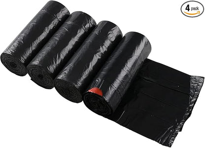1.5 Gallon Drawstring Trash Bags, Small Black Garbage Bags, 208 Bags