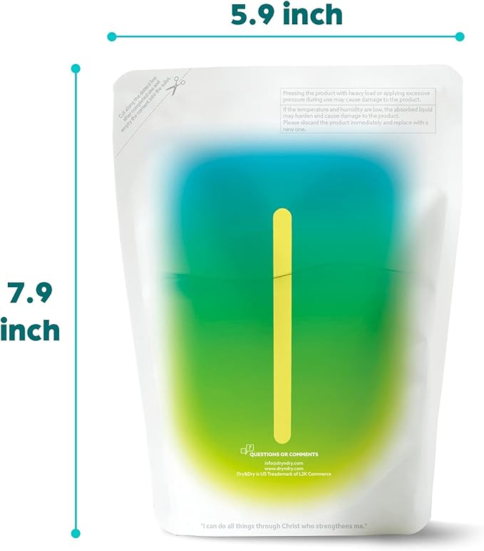Dry & Dry 100 Packs Standing Moisture Absorbers to Control Excess Moisture for Basements, Closets, Bathrooms, Laundry Rooms - Moisture Absorbers, Moisture Absorbers