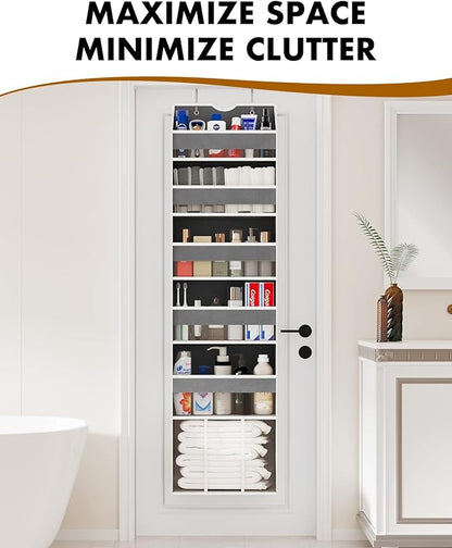 Over The Door Organizer Storage - 50lb Heavy Duty 6 Shelf Over Door Organizer Hanging Space Saving Perfect for Bedroom Bathroom Dorm Nursery Pantry