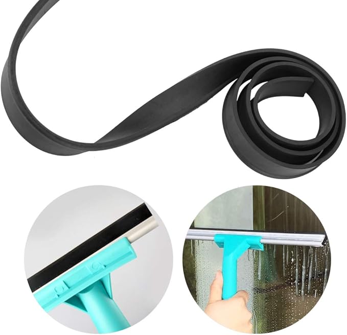 Universal Squeegee Replacement Blade, Wide Flexible Rubber Blade for Window Cleaning