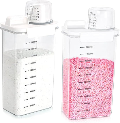 2 Packs Laundry Detergent Dispenser, Tokokimo Laundry Power Container,Laundry Scent Booster Beads Dispenser for Washing Powder, Soda Powder, Grain