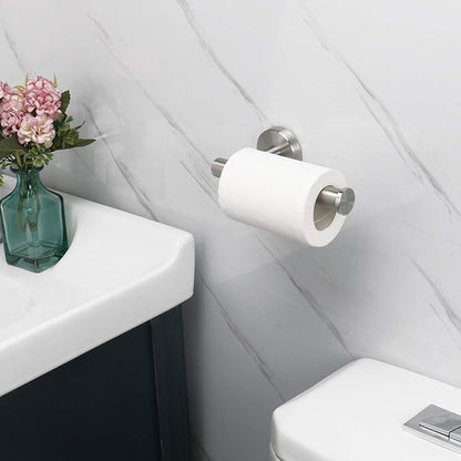 NearMoon Bathroom Toilet Paper Holder, Premium SUS304 Stainless Steel Rustproof Wall Mounted Toilet Roll Holder for Bathroom, Kitchen, Washroom (1 Pack, Brushed Nickel)
