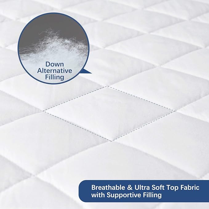 Moonsea Waterproof Three Quarter Mattress Pad, RV Short Full, 48x75 Inch, White