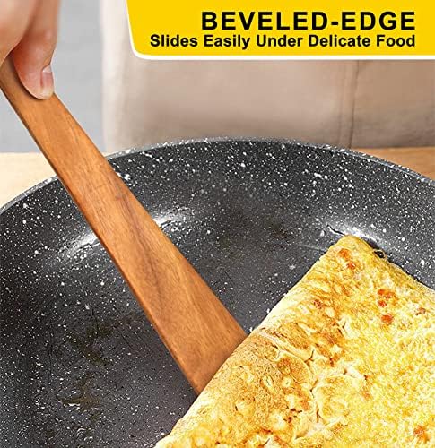 Teak Wooden Spatula for Cooking Spoon Non Toxic Kitchen Utensil Spurtle