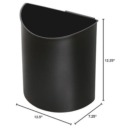 Safco Deskside Small Trash Can Recycling Bin Combo, 3 Gallon, For Kitchen, Office, Indoor Use, Black/Blue