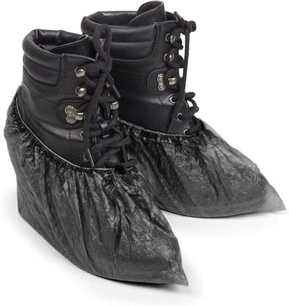 Black shoe covers Disposable 1000 PCS (500 Pair) Premium Waterproof and Recyclable Boot Booties Covers Covers for Indoors, Non, Fits Up To 11 US Men and 13 US Women Size, Slip on, Horlon
