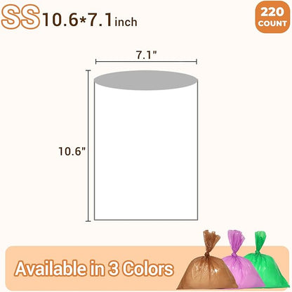Odor Sealing Small Trash Bags Home & Food Use XS-220 Count Disposable Bags, Durable and Unscented (Color:Blue)