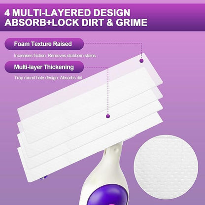 20 Count New Disposable Mop Refills for Swiffer Power Mop,Extended Super Absorbent mop Cloth Compatible with Swiffer Power Mop,Replacement Pads for Floor Cleaning.(Super Absorbent/Velcro)