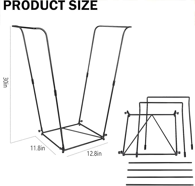 Metal Trash Bag Holder - Garbage Bag Holder Frame Holds 30-45 Gallon Bags-Multi-Use Outdoor Leaf Bag Stand for Yard Camping Garden Lawn Party Supplies (1 Pcs)