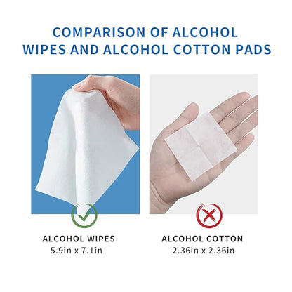 100 Count Individually Packed Hand Sanitizing Wipes - 75% Alcohol Formula with Aloe, Moisturizer, and Vitamin E - Premium Sanitizer for Travel, Home, Office, and School Use