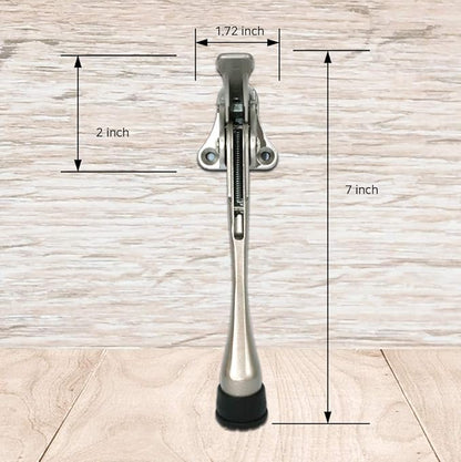 Door Stopper, One-Touch semi-Automatic Metal Door Stopper, with Non-Slip Rubber Tip for Wood, Concrete, Tiled, and Carpeted Floors (6inch x 15pack, Black)