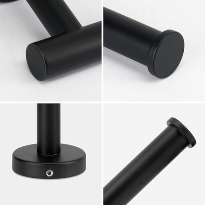 NearMoon Bathroom Toilet Paper Holder, Premium SUS304 Stainless Steel Rustproof Wall Mounted Toilet Roll Holder for Bathroom, Kitchen, Washroom (1 Pack, Matte Black)