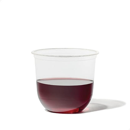 TOSSWARE NATURAL Arc - Plant Based Clear Cold Cups 12 oz - Plastic Alternative for Parties, Bachelorettes, Weddings - Recyclable - Set of 50
