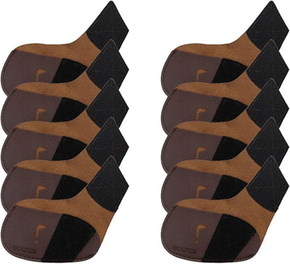I Golf Iron Headcovers 10pcs PU Fit Both Right-Handed Clubs Golf Club Protector for Titleist Callaway Ping Taylormade Fit More Brands Golf Iron.