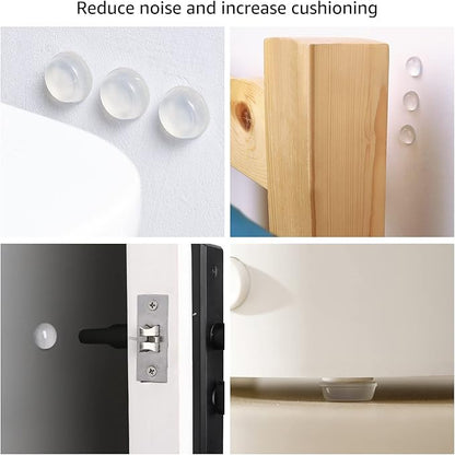 Amazon Basics Cabinet Door Bumper, Clear Self Adhesive Bumpers Pads for Surface Protection and Noise Reduction, 300-Piece, 6.9 x 4.5 x 0.6 inch