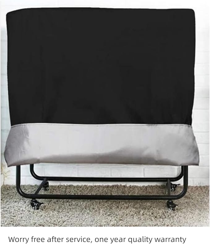 Rollaway Bed Cover, Waterproof and Dustproof Folding Bed Storage Cover, Portable Universal Fits Twin Size 38-Inch Beds (L: 39"L x 15"W x 44.8"H)