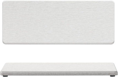 2PCS Bathroom Sink Vanity Trays, Water Absorbing Diatomite Stone Drying Soap Dish Dispenser for Kitchen Counter, Sponge Holder Mat Rack Faucet Splash Guard Caddy Organizer, Beige, 9"x3.5"