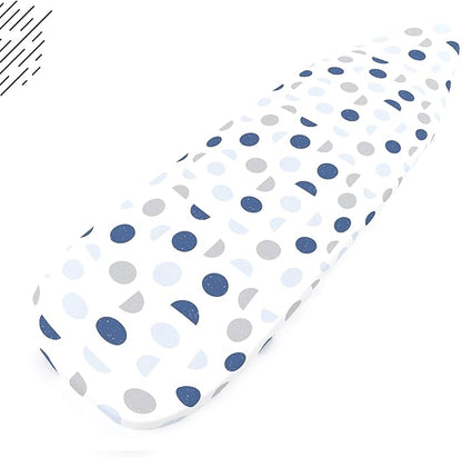 Encasa XO Ironing Board Cover and Pad 42"x14" - Thick 3mm Felt Padding, Drawstring Tightening & Lock, Easy Fit, Scorch & Stain Resistant, Fits Medium Ironing Board - Blue Moon