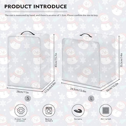 Coffee Maker Cover with Handle Maple Cardinal Dust Protection Washable Foldable Christmas Appliance Cover