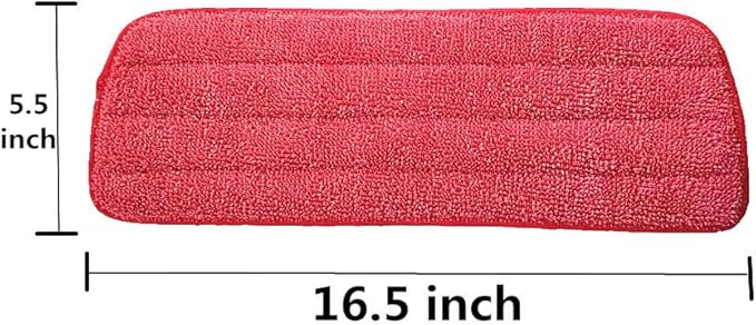 Microfiber Mop Replacement Pads for Wet/Dry Mop Floor Cleaning Pad Fit All Spray Mops (6 Pack)