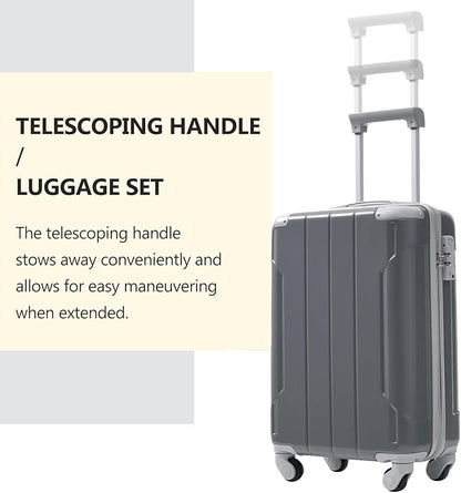 Merax Luggage Set 3 Piece, 20 Inch Carry on Spinner Suitcase with Corner Guards, Lightweight Durable, Airline Approved for Business or Weekend Travel