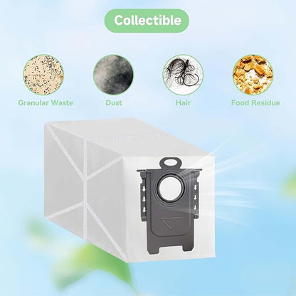 14 Pack Qrevo vacuum Bags for Roborock Qrevo Series QV 35A, Qrevo S5V, Saros10r, Qrevo S, Qrevo Edge S5A, Qrevo 2R3W, S8 Max Ultra, S8 MaxV Ultra, Qrevo Curv S5X, Qrevo Master/Slim robot Vacuum