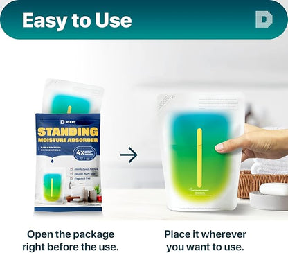 Dry & Dry 20 Pack Standing Moisture Absorbers for Basements, Closets, Bathrooms & Laundry Rooms