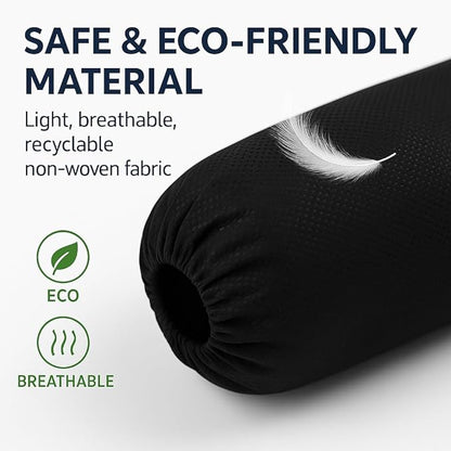 Non-Slip Shoe Covers Disposable, XL Large 200-Pack | Black Breathable Boot Covers for Indoor Use | Stretchable, Durable Non-Woven Fabric | Fits Men's Size Up to 13, Shoe Protectors for Home & Work