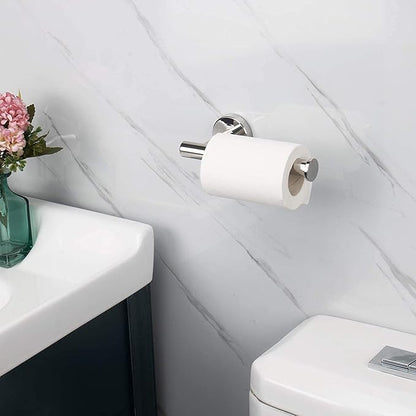 NearMoon Bathroom Toilet Paper Holder, Premium SUS304 Stainless Steel Rustproof Wall Mounted Toilet Roll Holder for Bathroom, Kitchen (2 Pack, Chrome Finish)