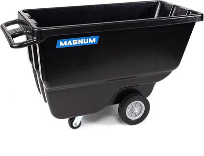 Tilt Truck, 1/2 Cu. Yd. Capacity Dump Cart with Heavy Duty 12” Wheels & 5” Casters for Handling, Transporting on Construction Jobsites, 750 lbs, Trash Cart with Wheels DUC12A-04PK (4-Pack)