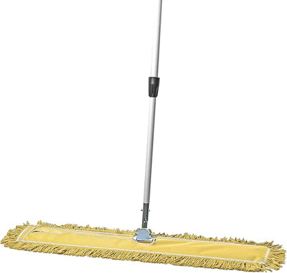 36 Inch Yellow Commercial Dust Mop & Floor Sweeper with Extendable Handle – Mop for Hardwood, Tile, and Concrete Floor Cleaning