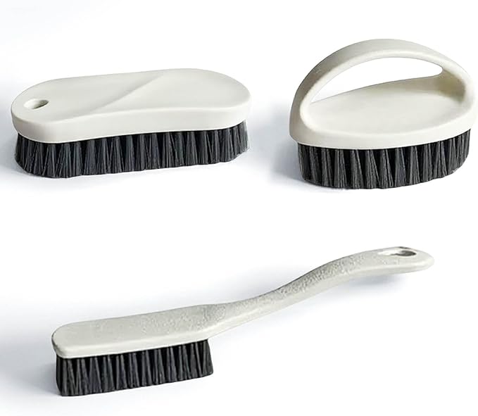 Scrub Brush for Cleaning - 3pcs Bathroom Scrubber Cleaning Brushes for Household Use Heavy Duty Small Nylon Brush,Shoe Cleaning Brush,Laundry Brush,Kitchen,Bathtub,Floor Brushes