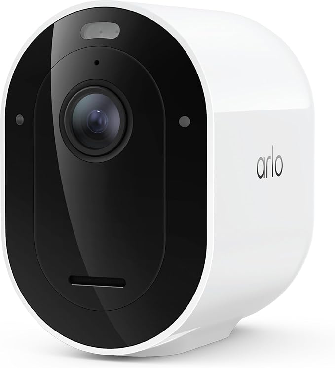 Arlo Pro Security Camera (6th Gen - 2025 Release) - 2K HDR, Battery Power, Event Captions, Emergency Response, 1-Month Trial of Secure Plan, 160° Field of View, Dual-Band WiFi, Spotlight, 1 Cam, White
