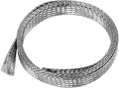 uxcell 3.3Ft - 15/32 Inch 304 Stainless Steel Sleeving Expandable Hose Cover
