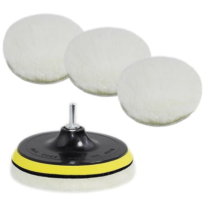 Car Foam Polishing Buffing Kit, Polishing Buffing Pads, Wool Pads, Polishing & Buffing Wheels, for Headlights & Body Foam Wax & Buffer Kits (6)